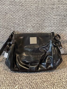 Kara James Black Leather wristlet